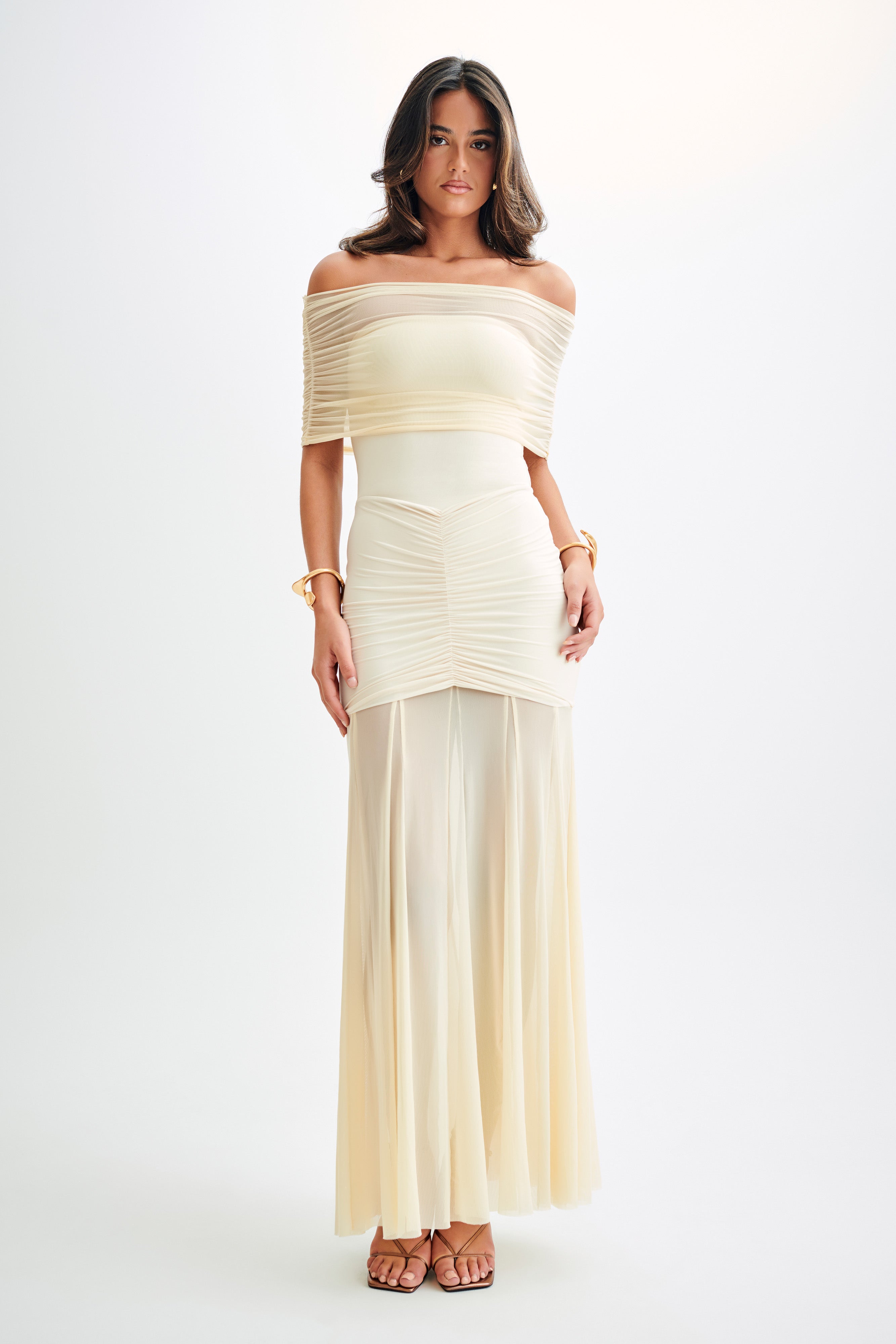 Seraphina Off-Shoulder Mesh Dress