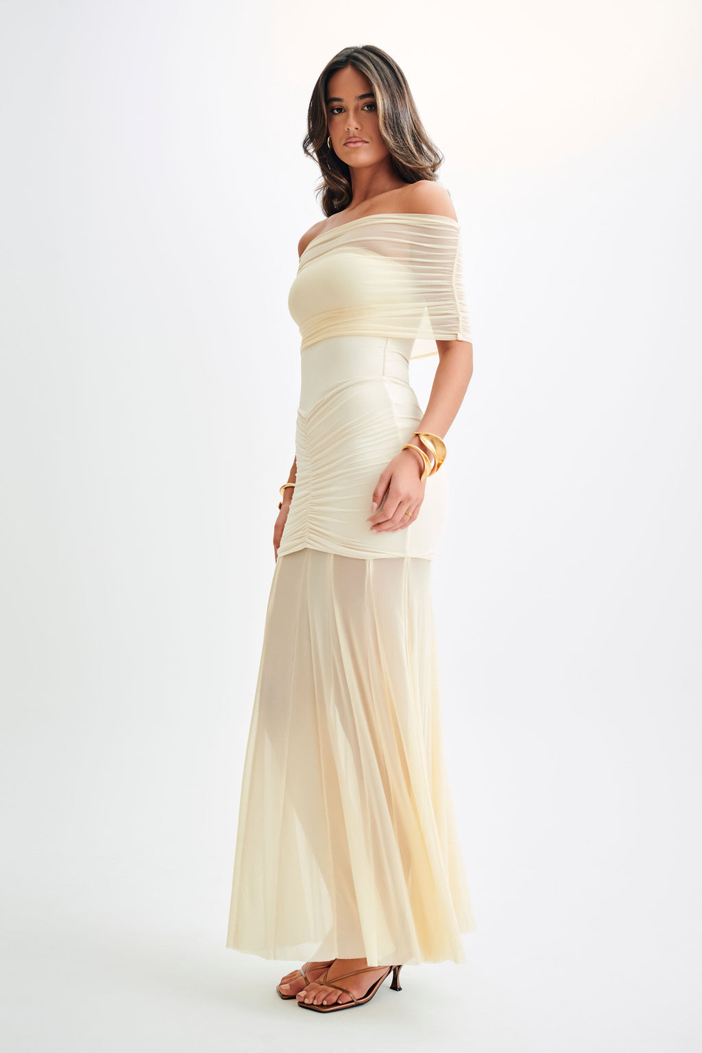 Seraphina Off-Shoulder Mesh Dress