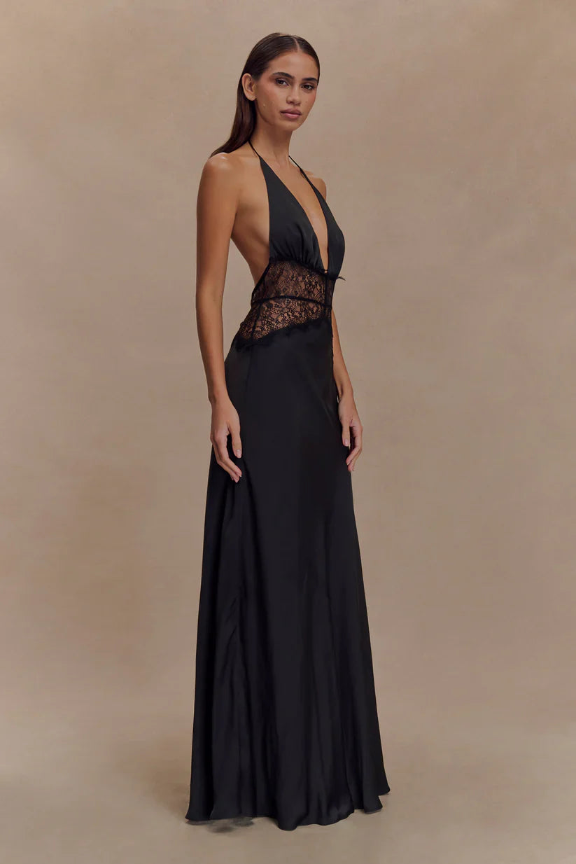 Emora Satin Maxi Dress