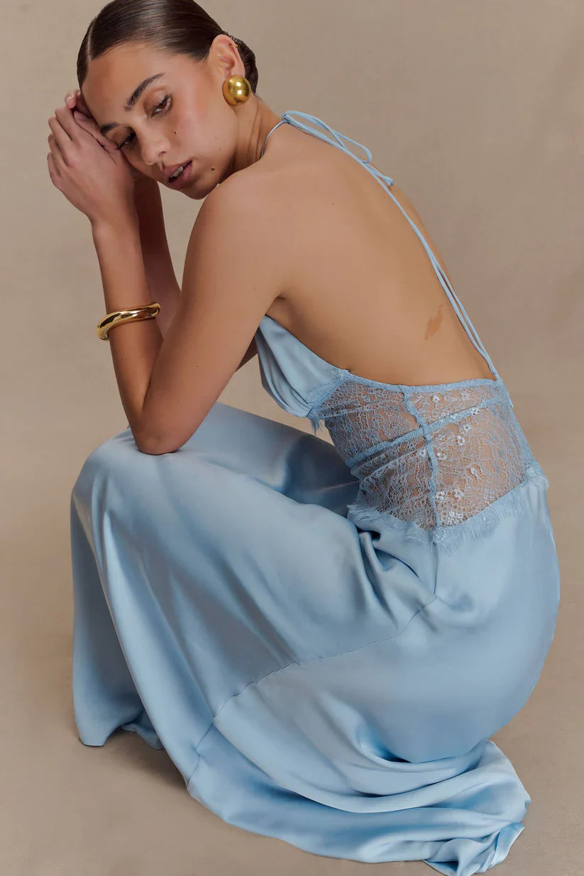 Emora Satin Maxi Dress