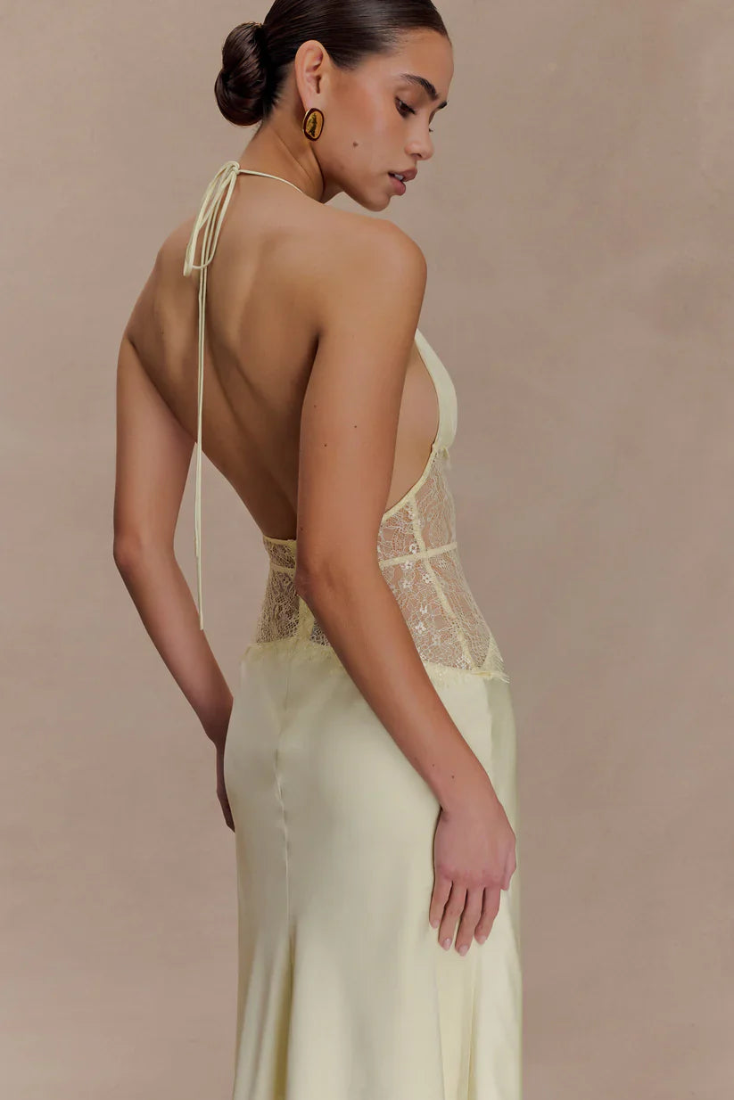 Emora Satin Maxi Dress