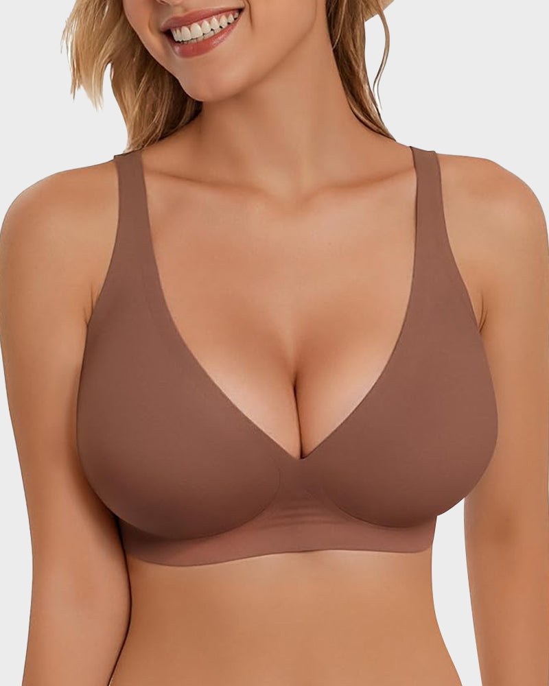 Deep-V Invisible Push-up Wireless Bra