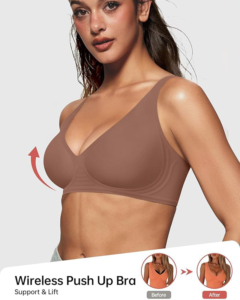 Deep-V Invisible Push-up Wireless Bra