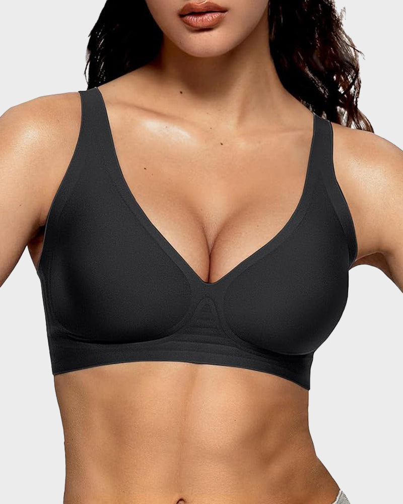 Deep-V Invisible Push-up Wireless Bra