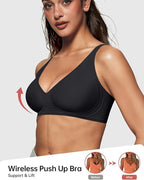 Deep-V Invisible Push-up Wireless Bra