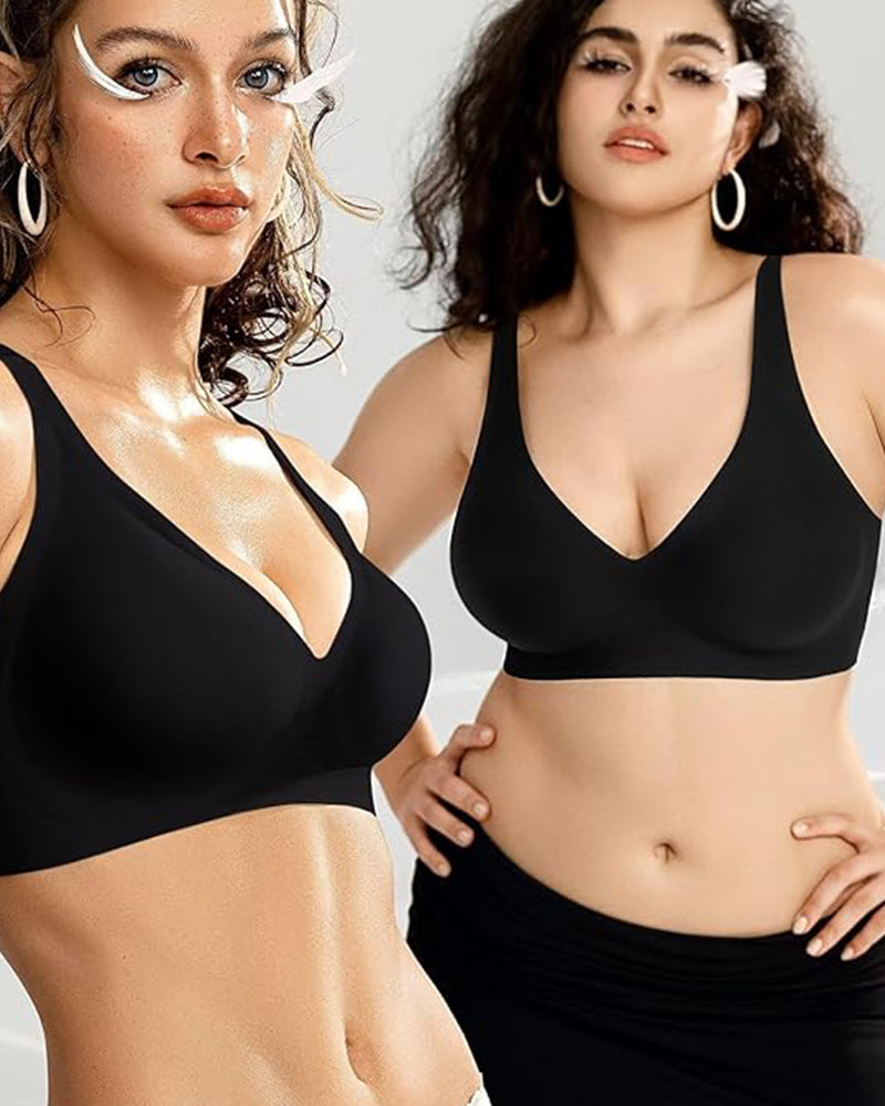 Deep-V Invisible Push-up Wireless Bra