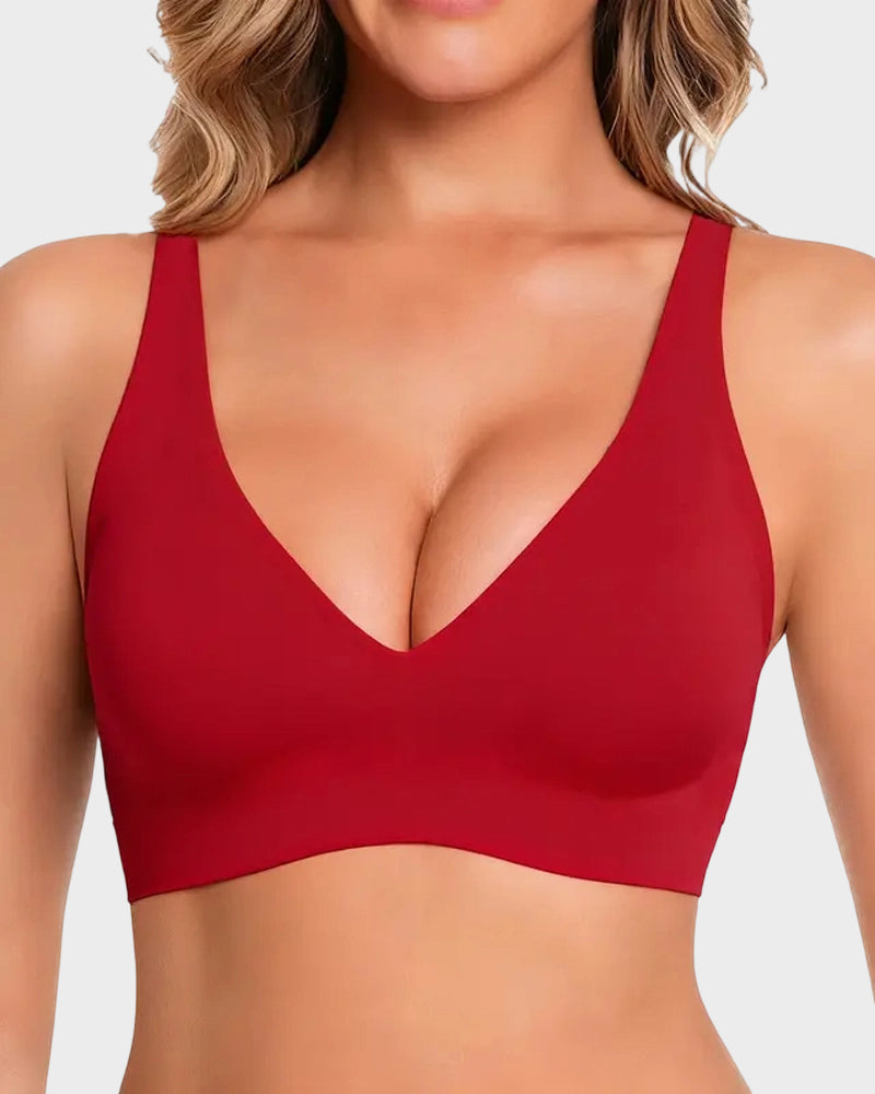 Deep-V Invisible Push-up Wireless Bra