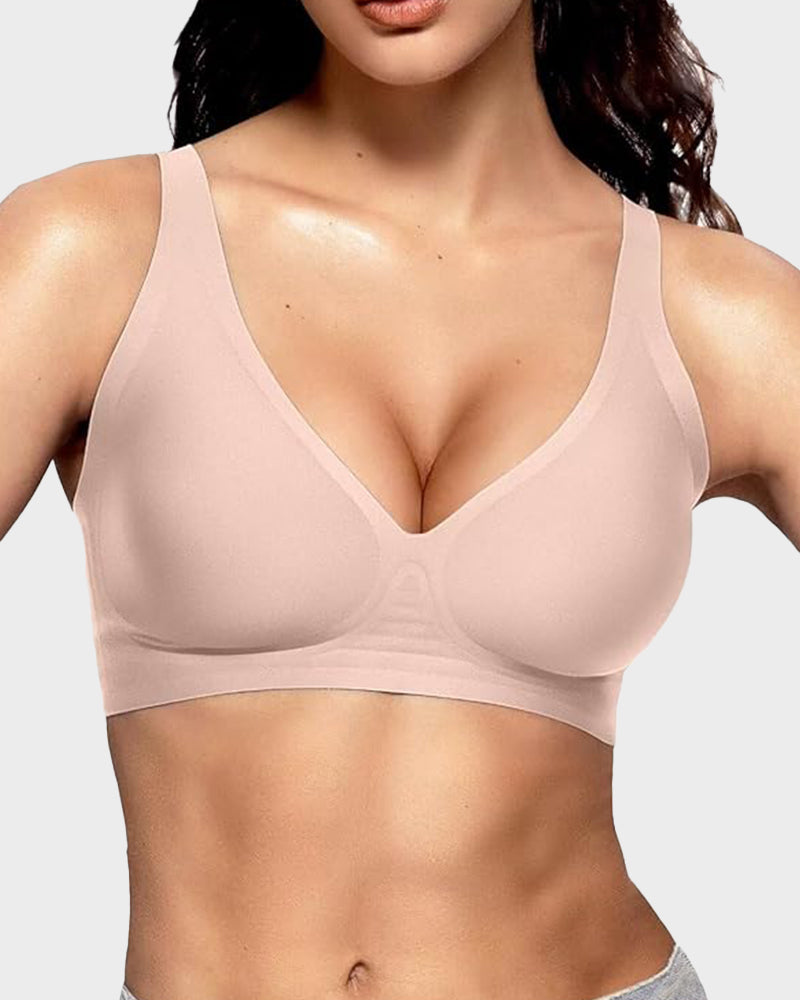 Deep-V Invisible Push-up Wireless Bra