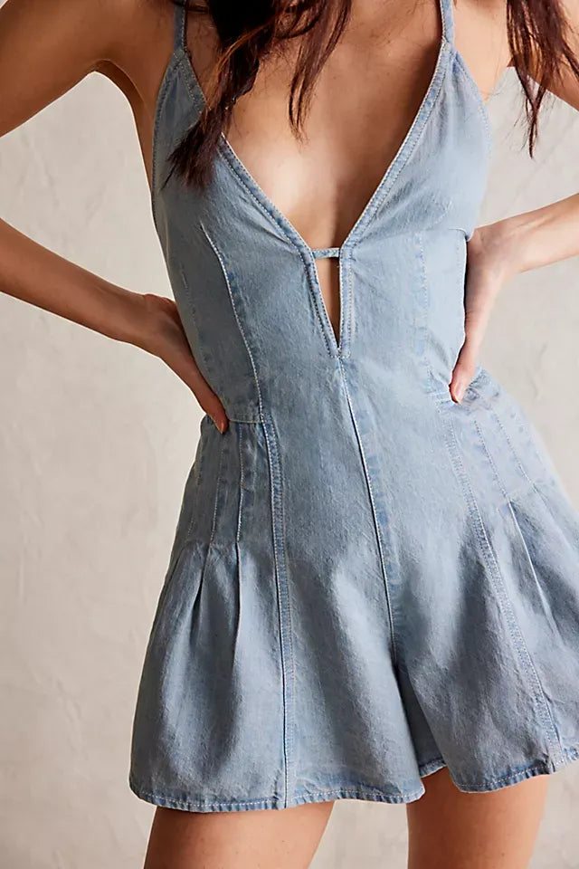 Denim Loose Romper