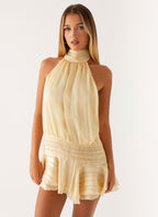 SoleaGlow™ Halter Dress