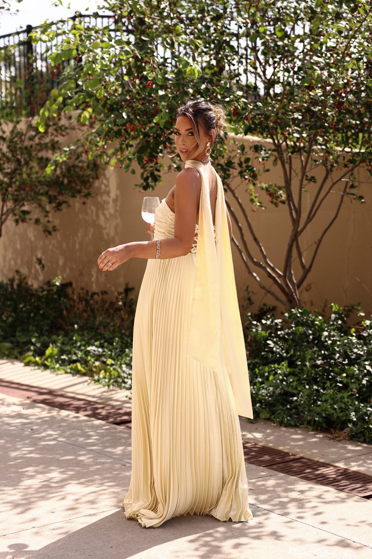 Celina Pleated Maxi Dress