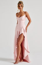 LunaFlair™ – Backless Ruffle  Dress