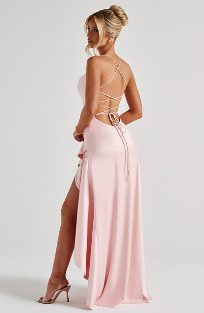 LunaFlair™ – Backless Ruffle  Dress